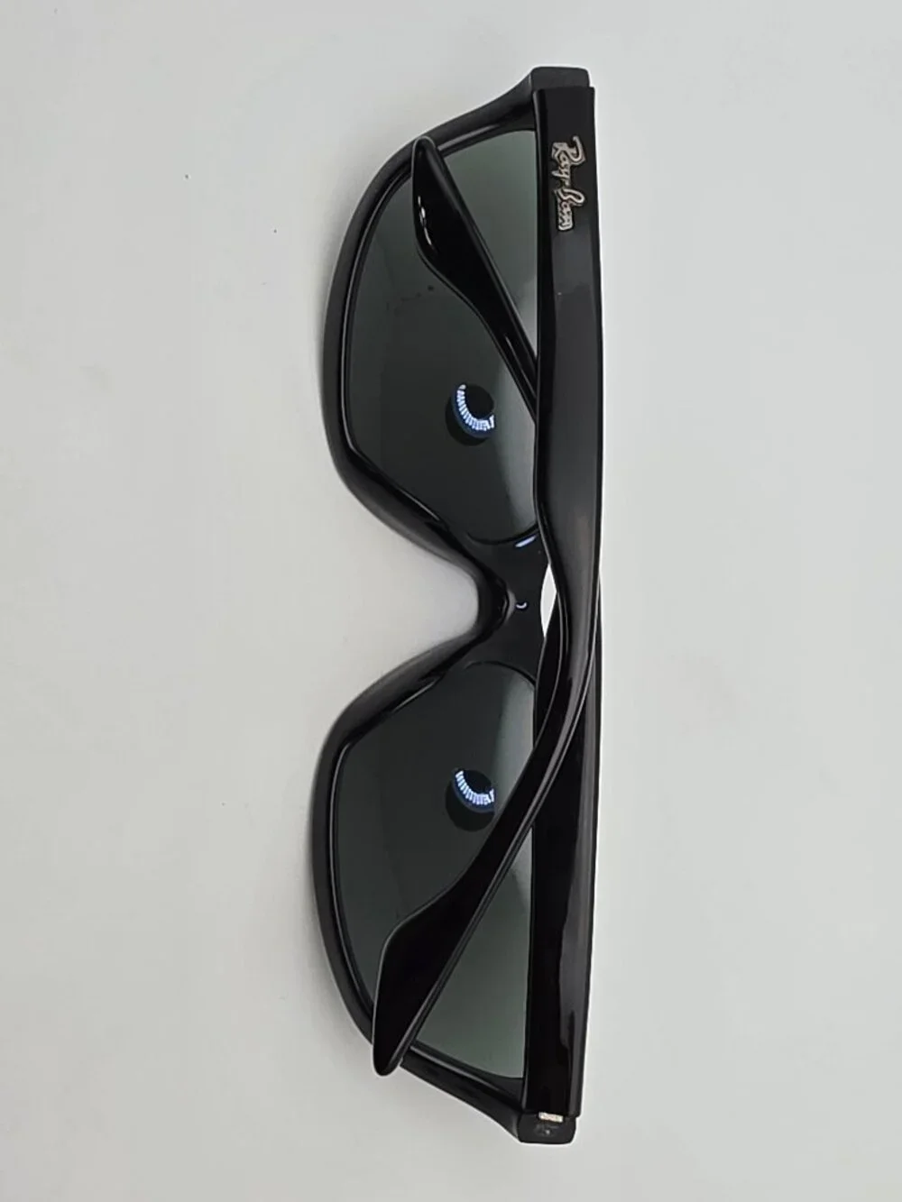 Ray-Ban B&L W3095 Gloss Black Frame G-15 Green Mineral Glass Lens Sunglasses